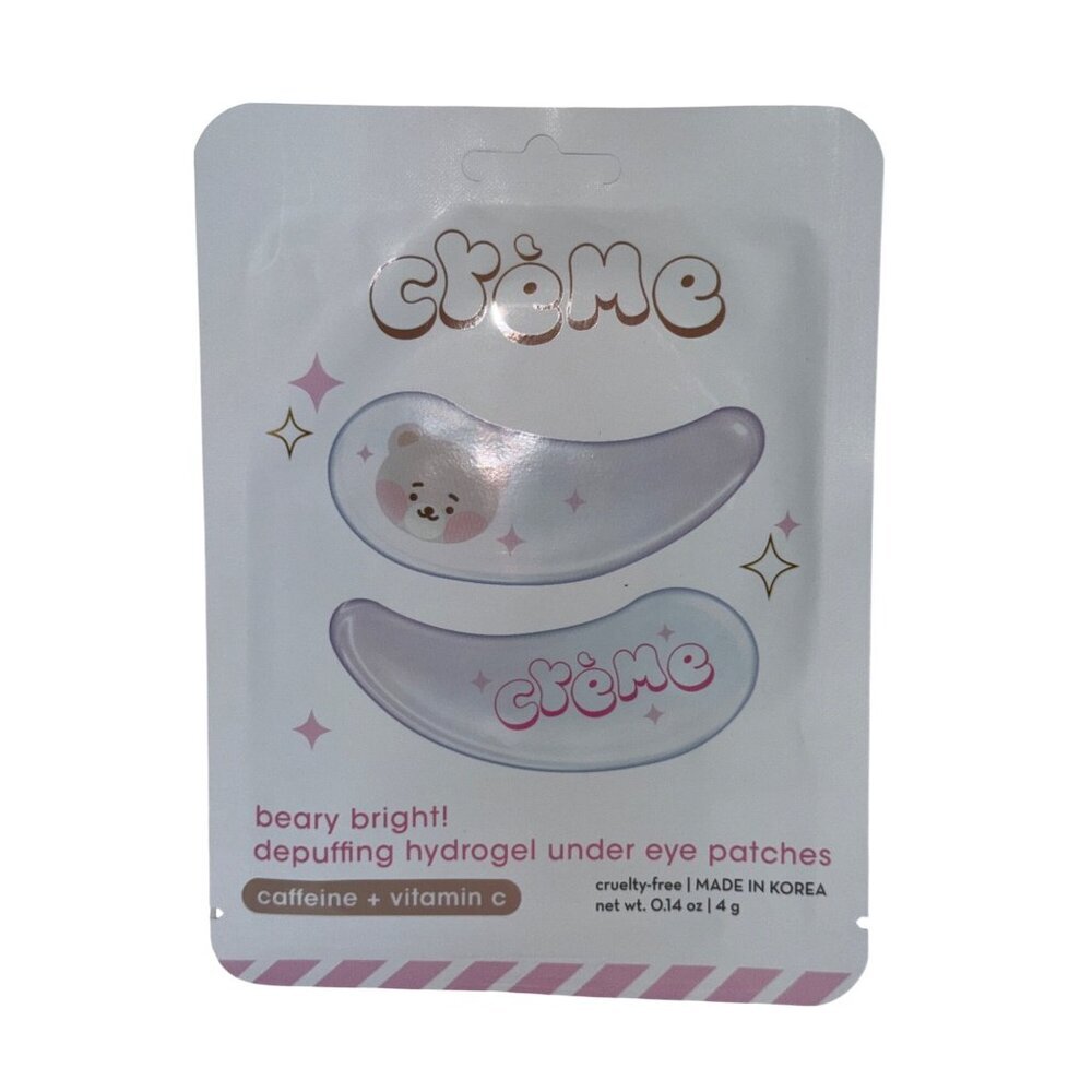 The Crème Shop Boba Bears Beary Bright Depuffing Hydrogel Under Eye Patches